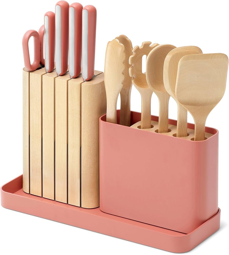 Caraway 14-Piece Kitchen Prep Set - Kitchen Knife Set & Wooden Utensil Set - Made With Premium Ge... | Amazon (US)
