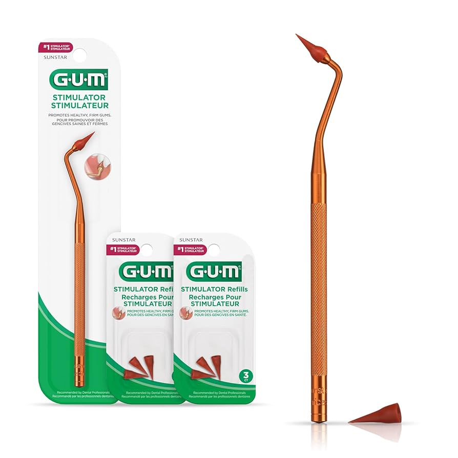 GUM Stimulator Permanent Handle - Long Handled Massager Remove Plaque & Promote Health (Handle + ... | Amazon (US)