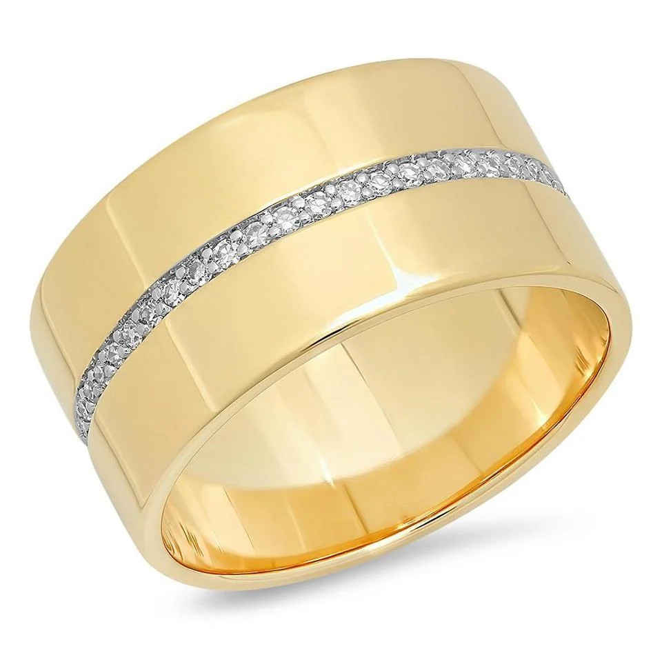 Cigar Band with Diamond Row Ring | Milestones by Ashleigh Bergman
