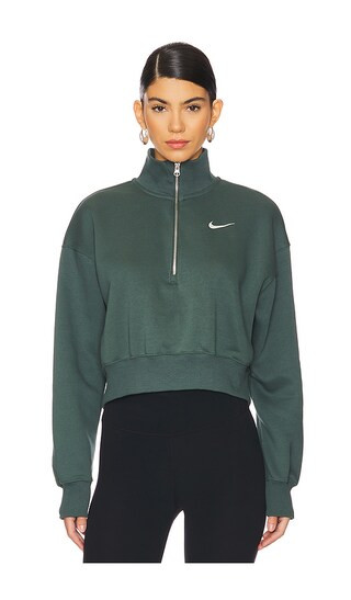 Phoenix Fleece Quarter Zip in Vintage Green & Sail | Revolve Clothing (Global)