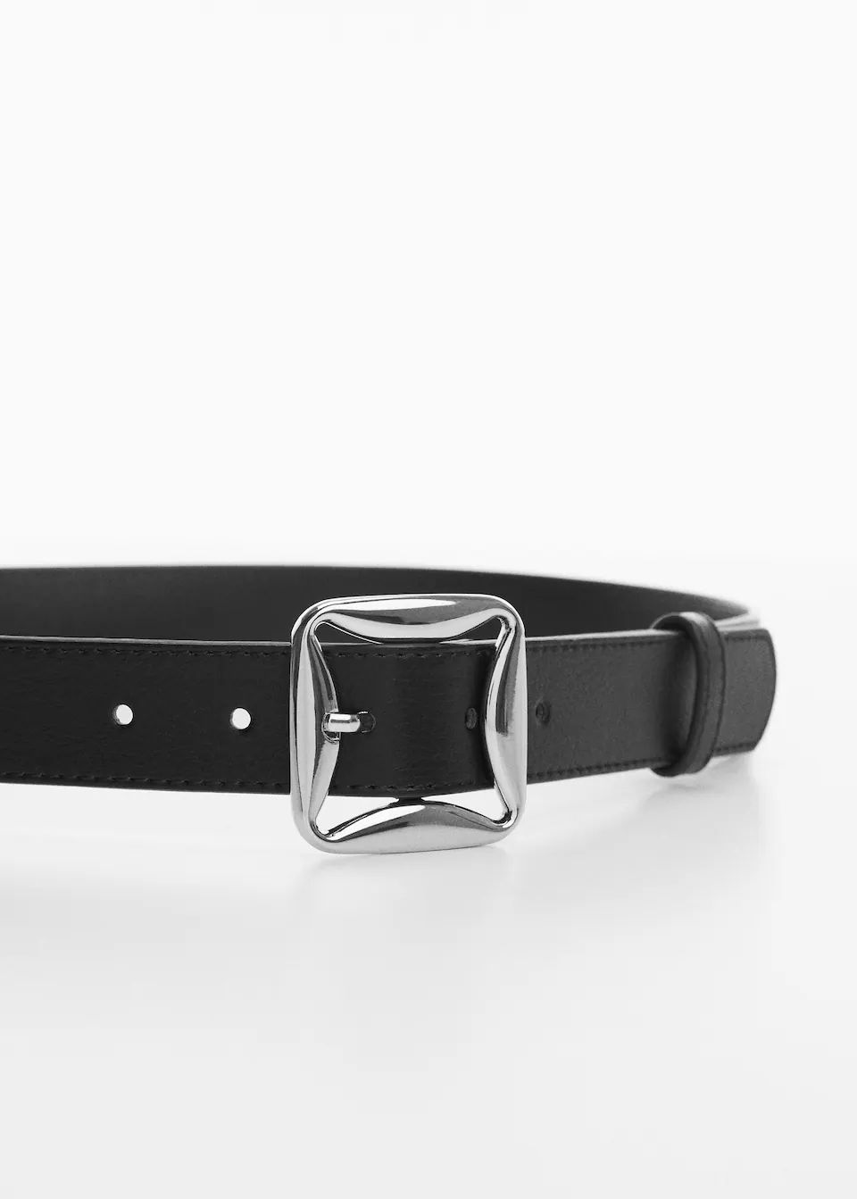 Belt with geometric buckle | MANGO (US)