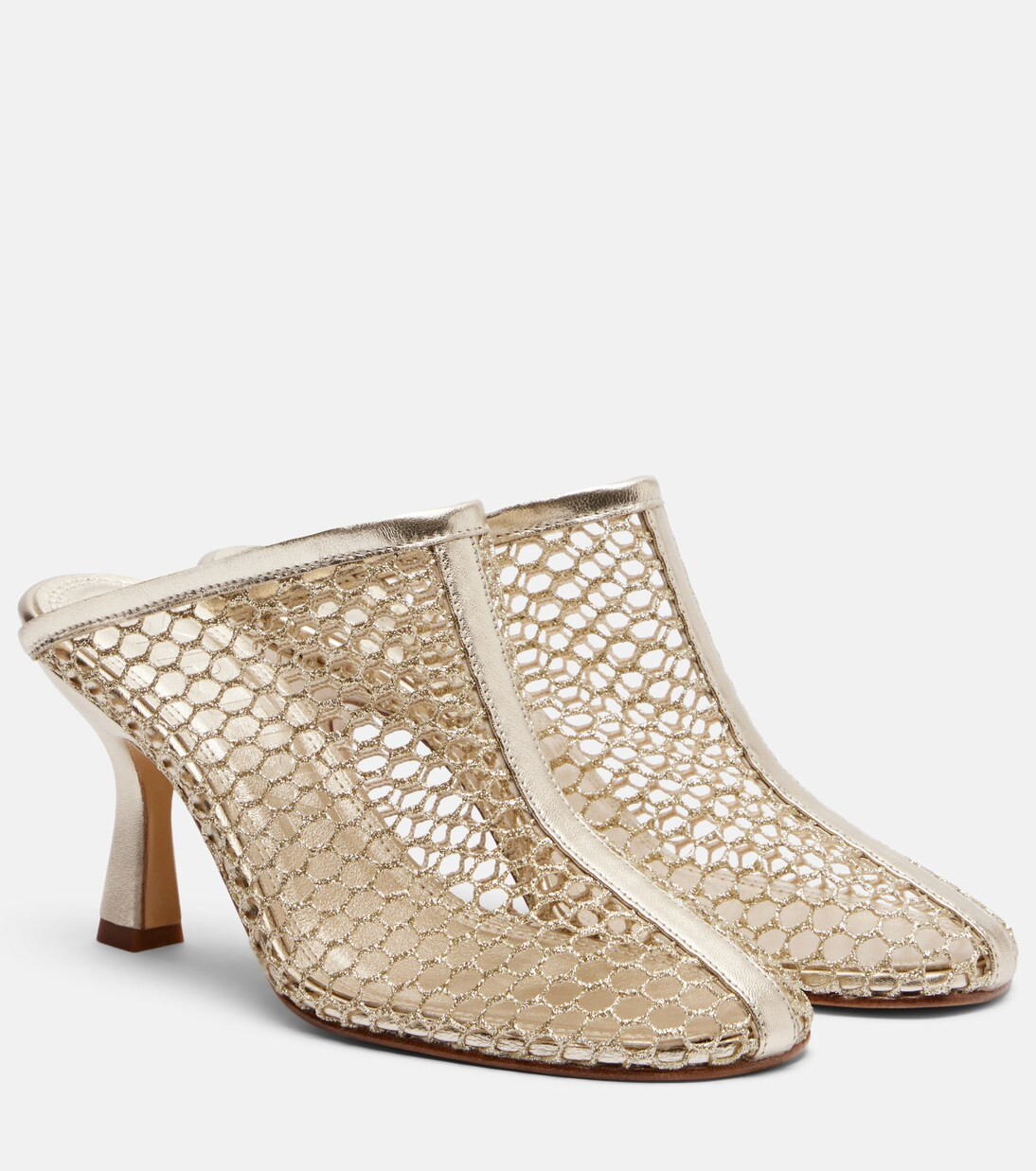 Giulia leather-trimmed fishnet mules | Mytheresa (US/CA)
