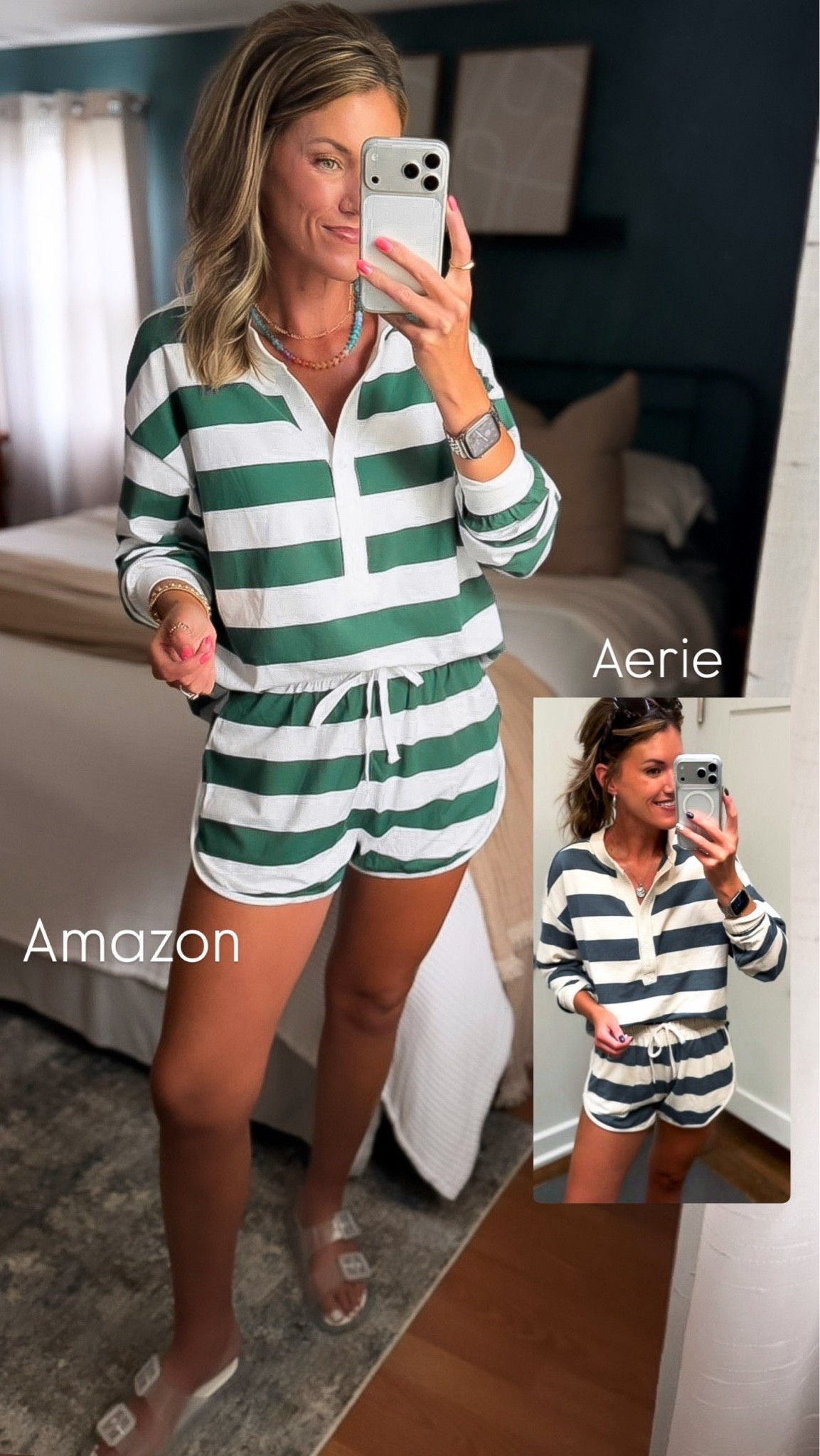 Aerie “look for less” from Amazon. 
Wearing medium

#LTKOver40 #LTKSeasonal #LTKootd