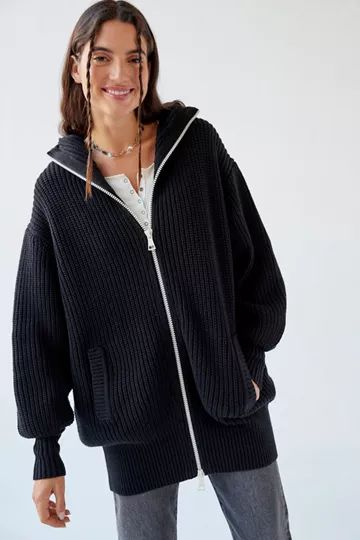 BDG Odette Zip-Up Hooded Sweater | Urban Outfitters (US and RoW)