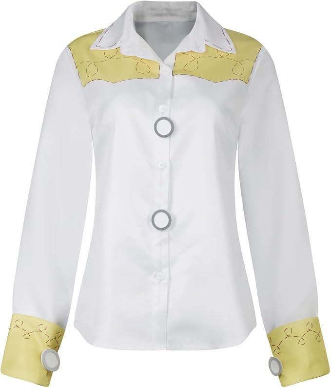 Jessie Woody Costume Shirt,Adult Cowboys Halloween Button Down Long Sleeve Casual Shirt for Women... | Amazon (US)