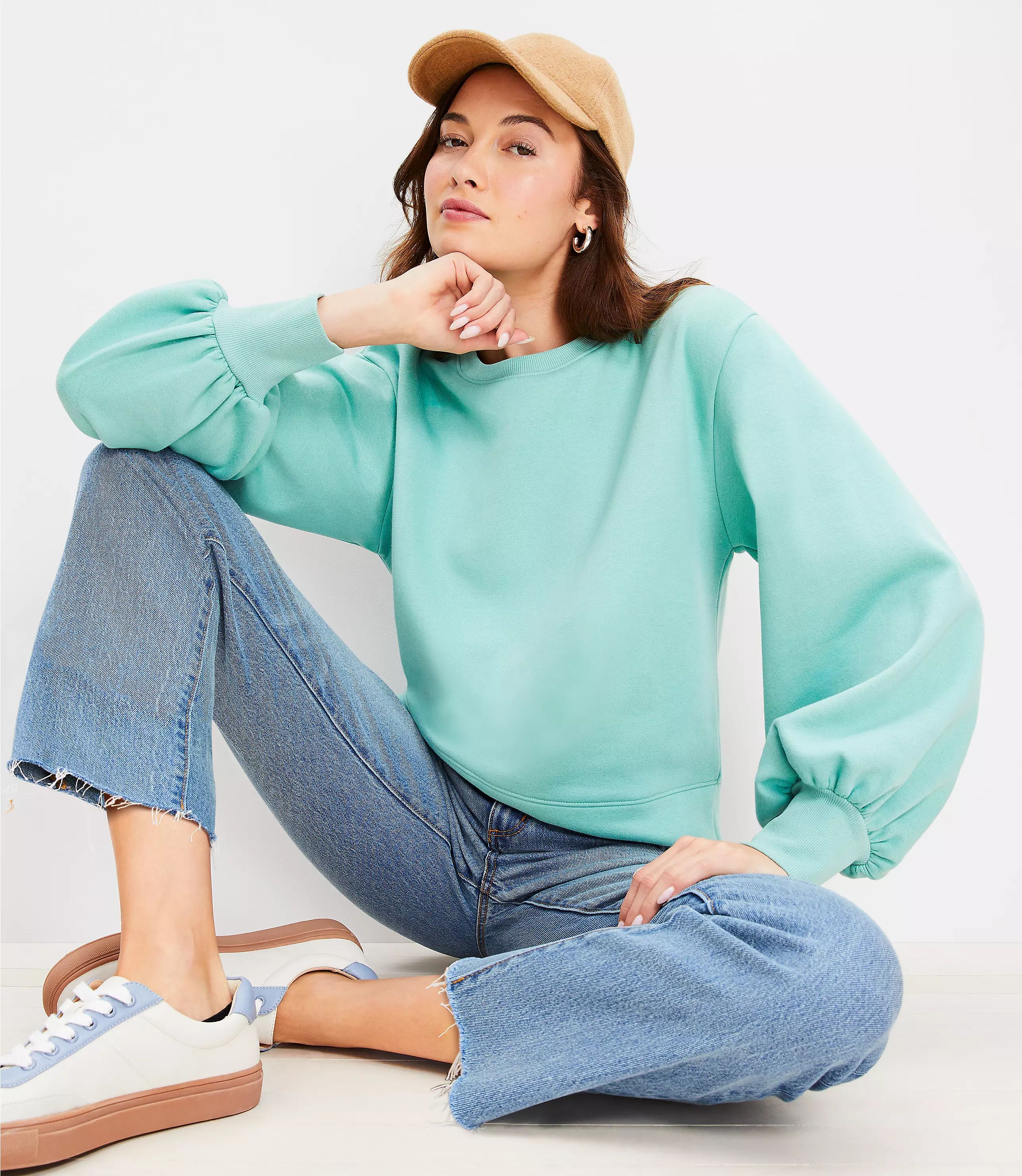 Puff Sleeve Sweatshirt | LOFT