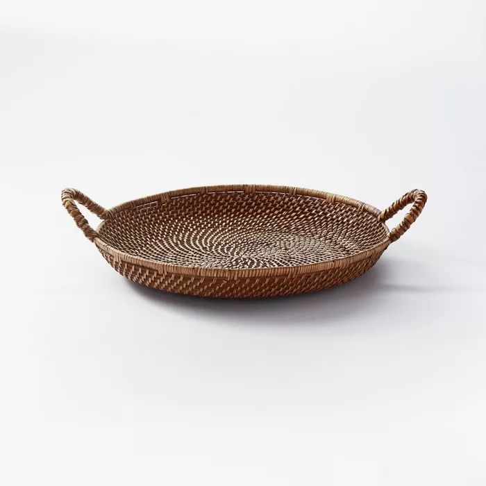 18" Rattan Woven Serving Tray with Handles – Threshold™ designed with Studio McGee | Target