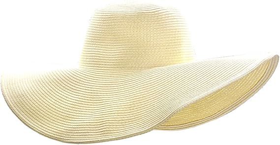 Ayliss Women Floppy Derby Hat Wide Large Brim Beach Straw Sun Cap | Amazon (US)