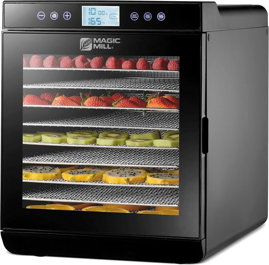 Magic Mill Food Dehydrator Machine (10 Stainless Steel Trays) Digital Adjustable Timer | Temperat... | Amazon (US)