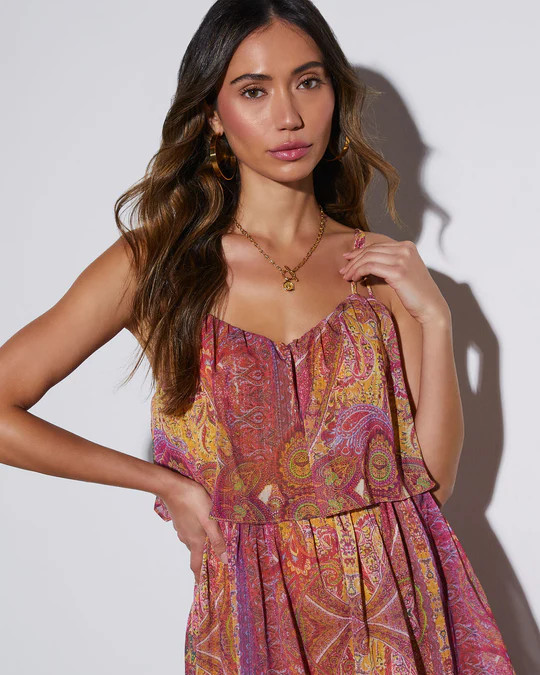 Phoebe Tiered Chiffon Maxi Dress | VICI