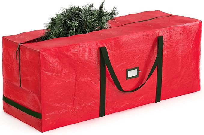 Zober Large Christmas Tree Storage Bag - Fits 9 Ft Artificial Trees - Plastic, Waterproof Christm... | Amazon (US)