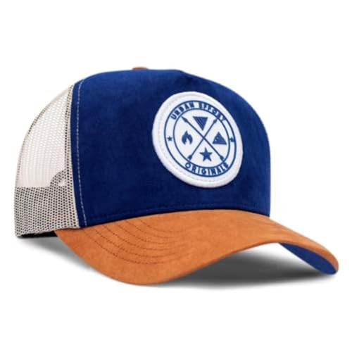 Urban Effort Mesh Back Cap - for Men and Women Baseball Hat 5-Panel Trucker Hat - Great Snapback Closure for Hunting & Hiking (Blue/Brown) | Amazon (US)
