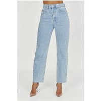 Tina Mom Jean - Mid Blue I MESHKI I Size 9 | MESHKI US