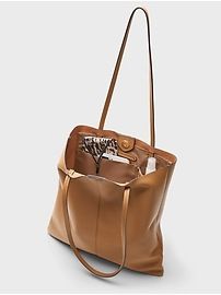 Leather Effortless Tote | Banana Republic (US)