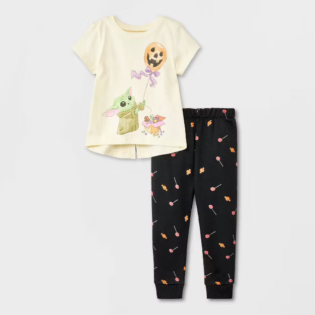 Toddler Girls' Lucasfilm Baby Yoda Top and Bottom Set | Target