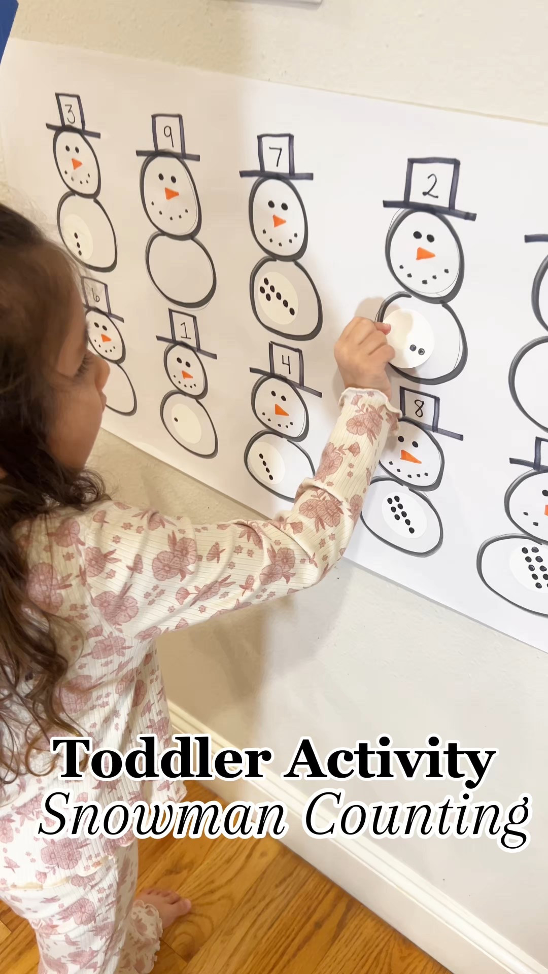 Snowman Number Match ☃️🔢
💬 Comment LINK and I’ll send you the link for everything I used for this activity!

This simple, hands-on activity helps little learners practice counting, number recognition, and fine motor skills—all while having fun ❄️✨
Perfect for a quick, screen-free learning moment at home 🤍

#LTKSeasonal #LTKKids #LTKmomlife