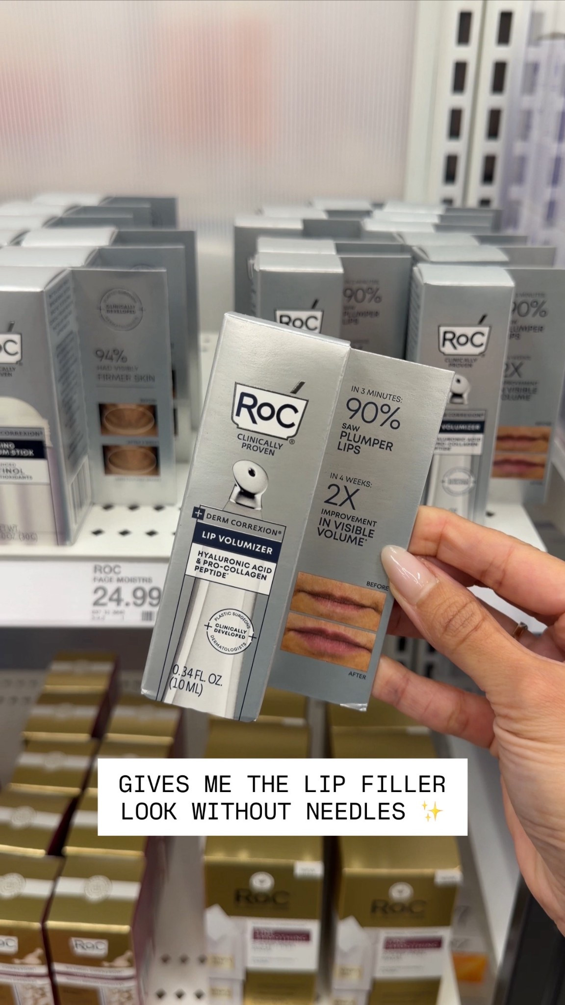 #ad Plumper lips in 3 minutes without filler. Trying the new Lip Volumizer Treatment from @rockskincare and love that it also helps boost lip volume over time. Available at @target.

#roc_partner #rocskincare #skintok #TargetPartner target @shop.ltk liketkit 