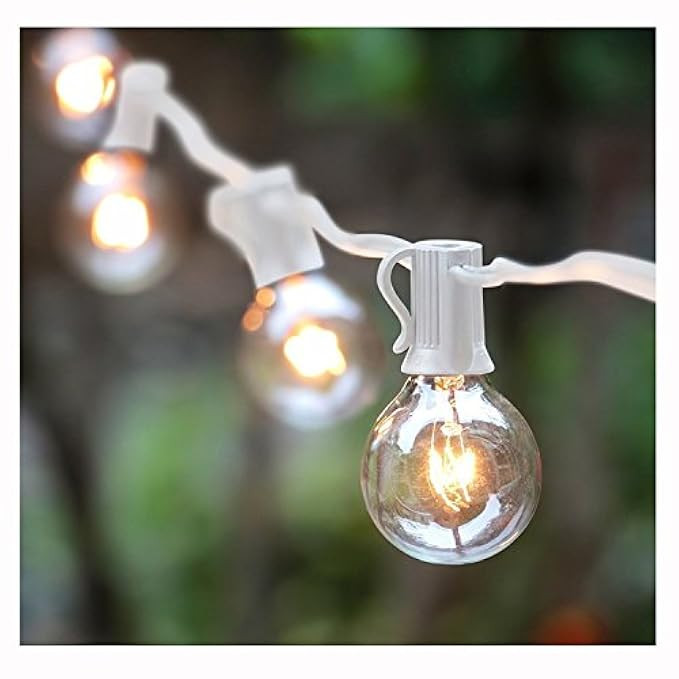 G40 String Lights with 25 Globe Bulbs-UL Listed for Indoor/Outdoor Commercial Decor, Wedding Lights, | Amazon (US)
