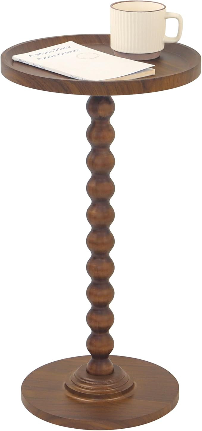 AWASEN Small Side Table, Round Drink Table for Small Spaces, Round Accent End Table Living Room, ... | Amazon (US)