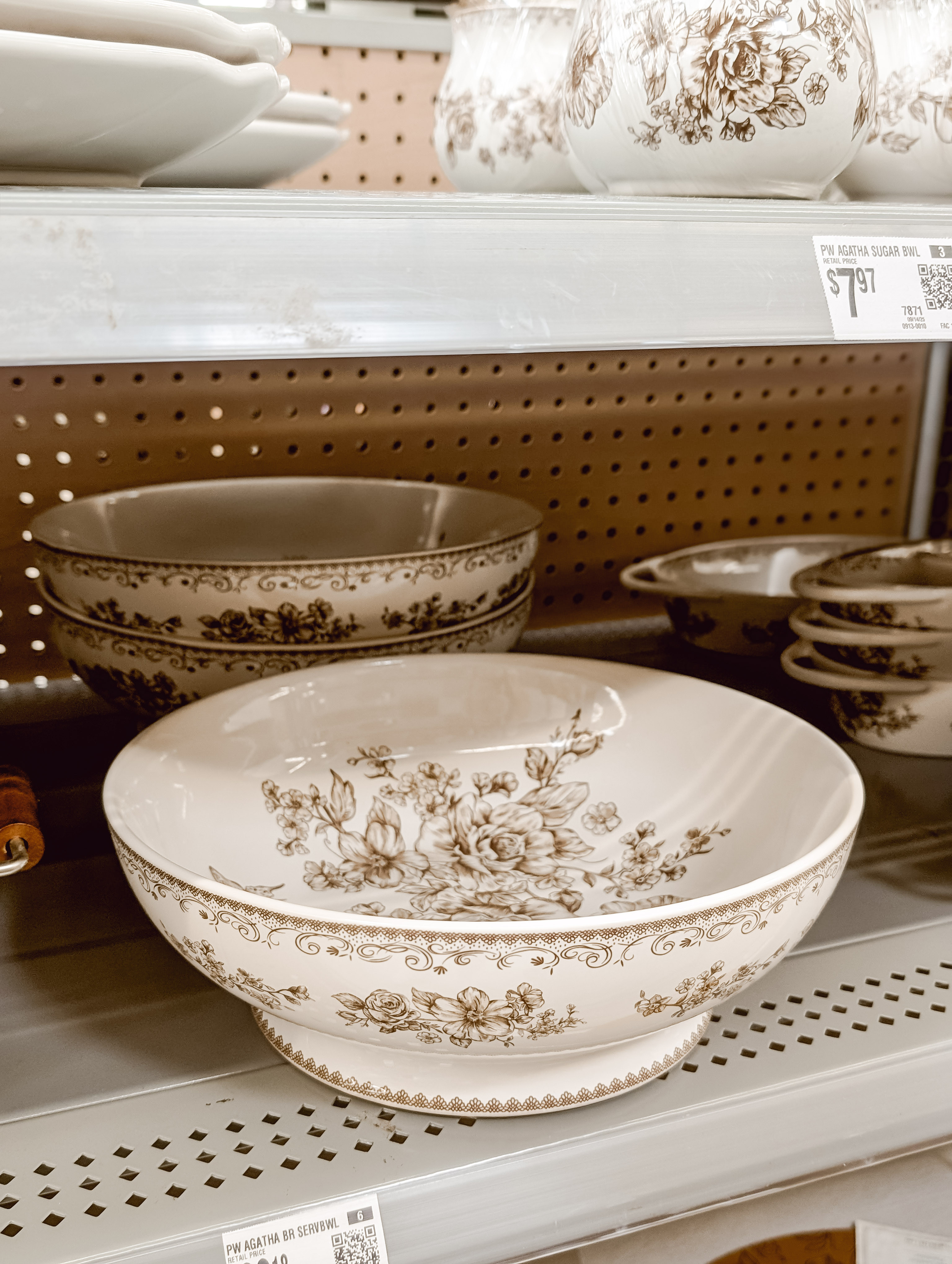 This pretty serving bowl is one of my favorite pieces from the Pioneer Woman's Agatha collection at Walmart! It's got a brown floral design that looks like vintage transferware and it's just beautiful in person. I bought one for our farmhouse and can't wait to use it this fall!!!  

 #LTKHome