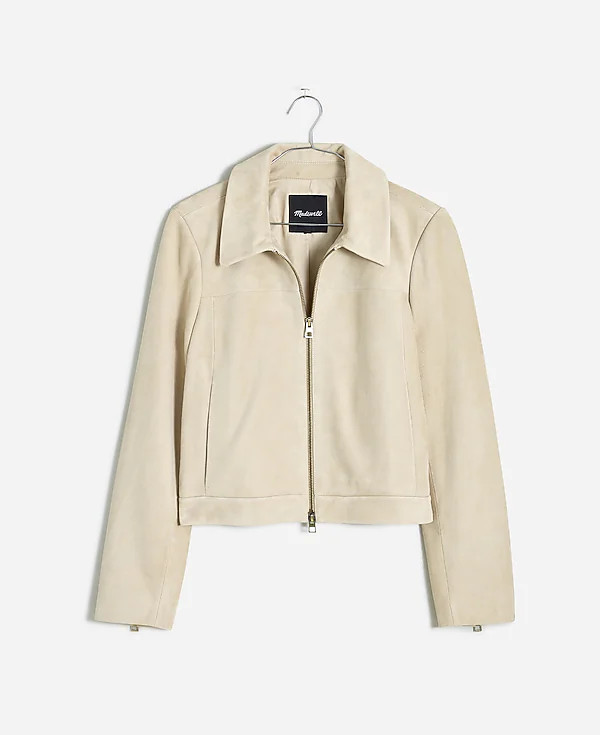 Shrunken Zip-Front Jacket in Suede | Madewell | Madewell