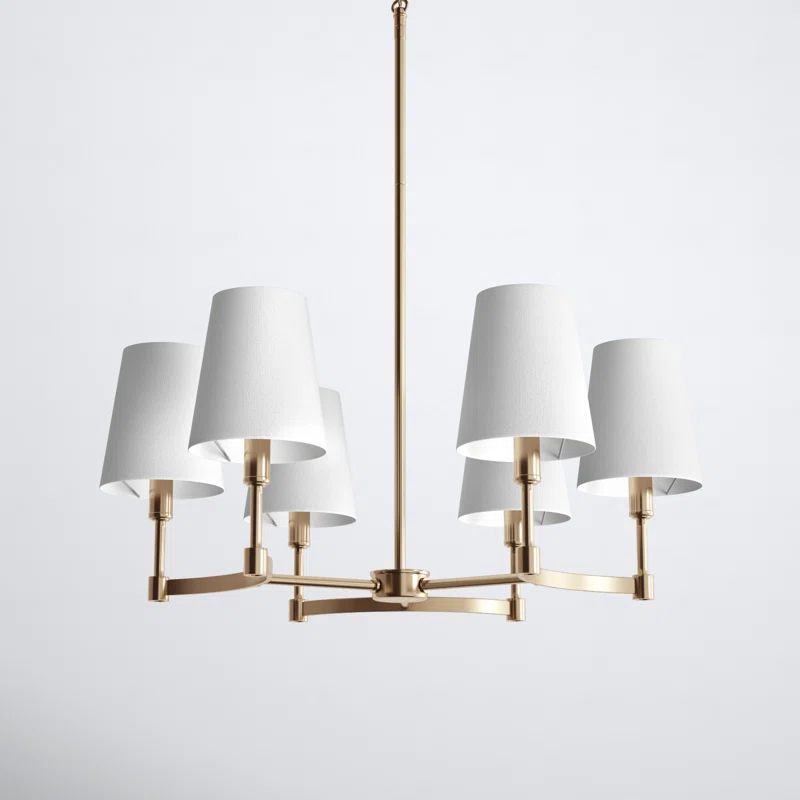 Brass Triton 6 - Light Dimmable Classic / Traditional Chandelier | Wayfair North America