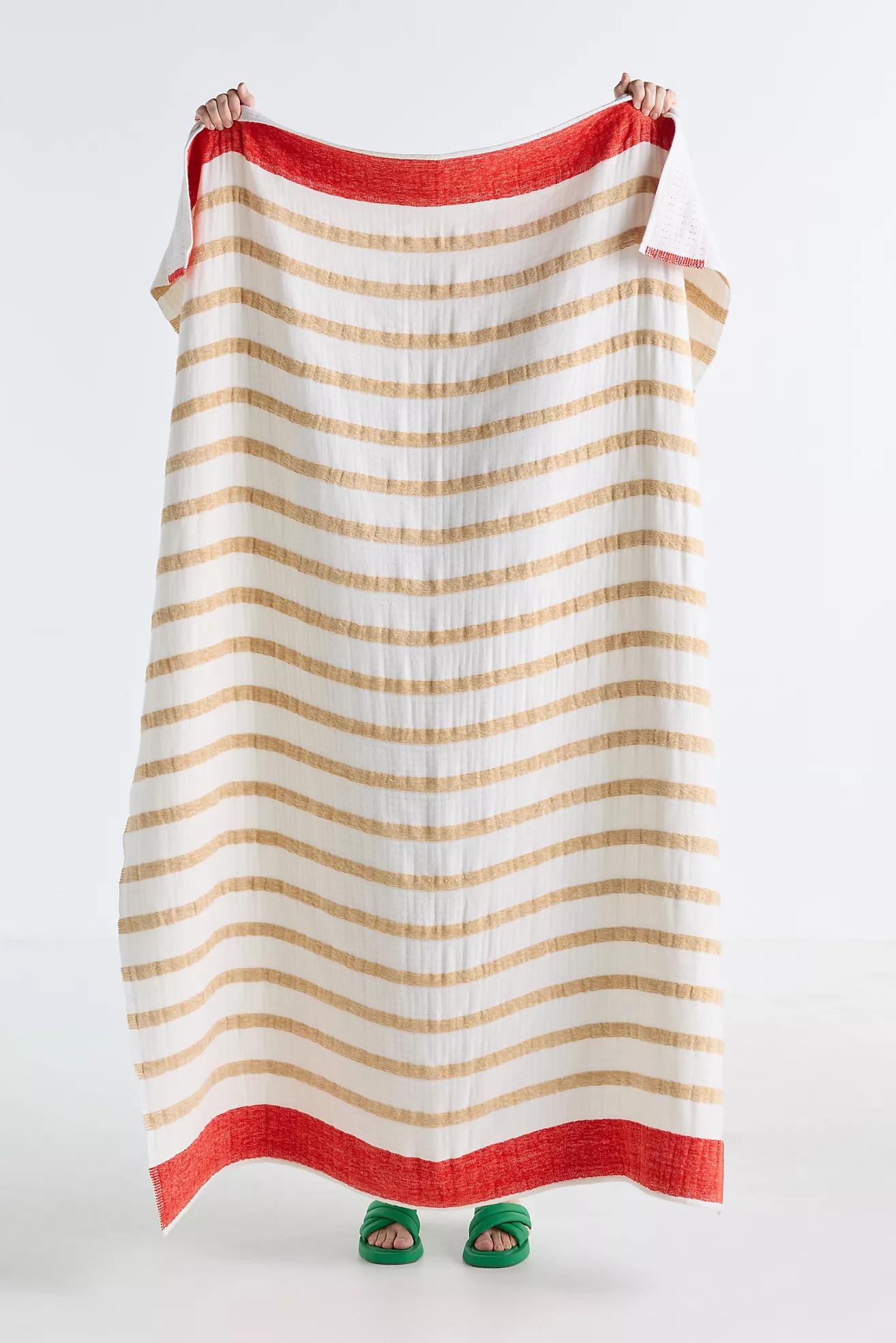 Sailor Cotton Printed Stripe Throw Blanket | Anthropologie (US)