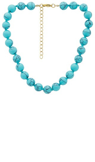 Beaded Necklace in Turquoise | Revolve Clothing (Global)