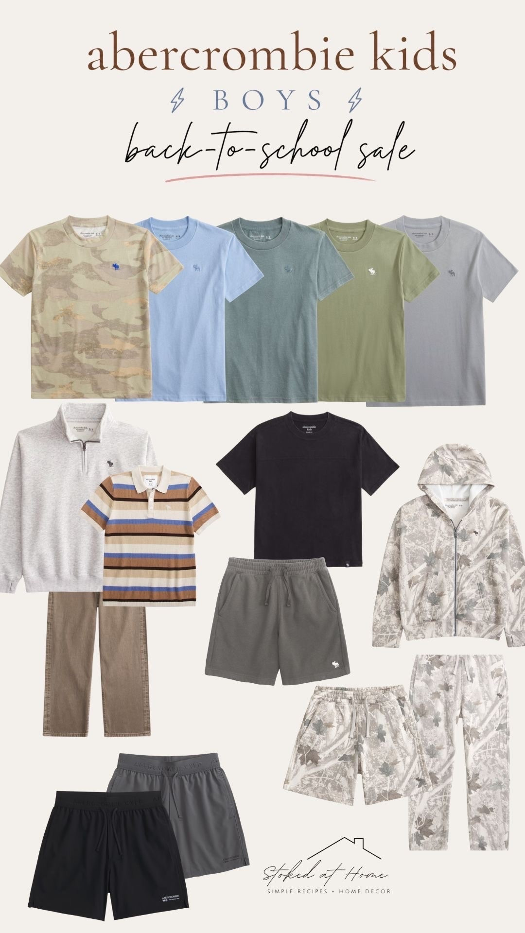 Abercrombie kids BOYS 30% off 5+ items
or 20% off 3-4 items