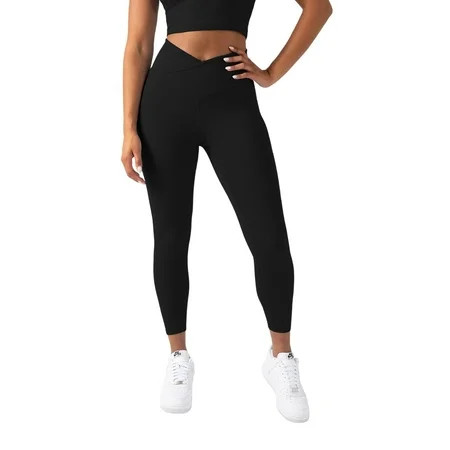 YITTY Active Women's UltraLuxe Crossover High-Waist Legging, Athleisure, 4-Way-Stretch, Iconic Black, XS, 7/8 Length | Walmart (US)