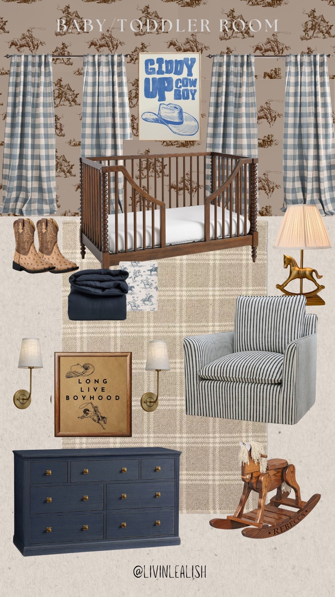 The cutest baby/toddler bedroom! 🐴#cowboyroom #babyroom #toddlerroom #nursery #babyboyroom #nurseryroom #horsenursery 

#LTKKids #LTKHome #LTKBaby
