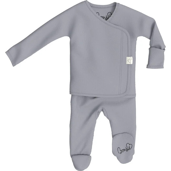 Bonsie Baby Footie, Fog (Grey, Size 6-9M) | Maisonette | Maisonette