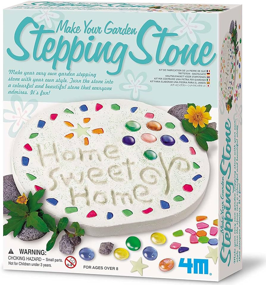 4M: Make Your Garden: Stepping Stone - DIY Ceramic Yard Decor Kit, All-in-1 Art & Craft Set, 7.5"... | Amazon (US)