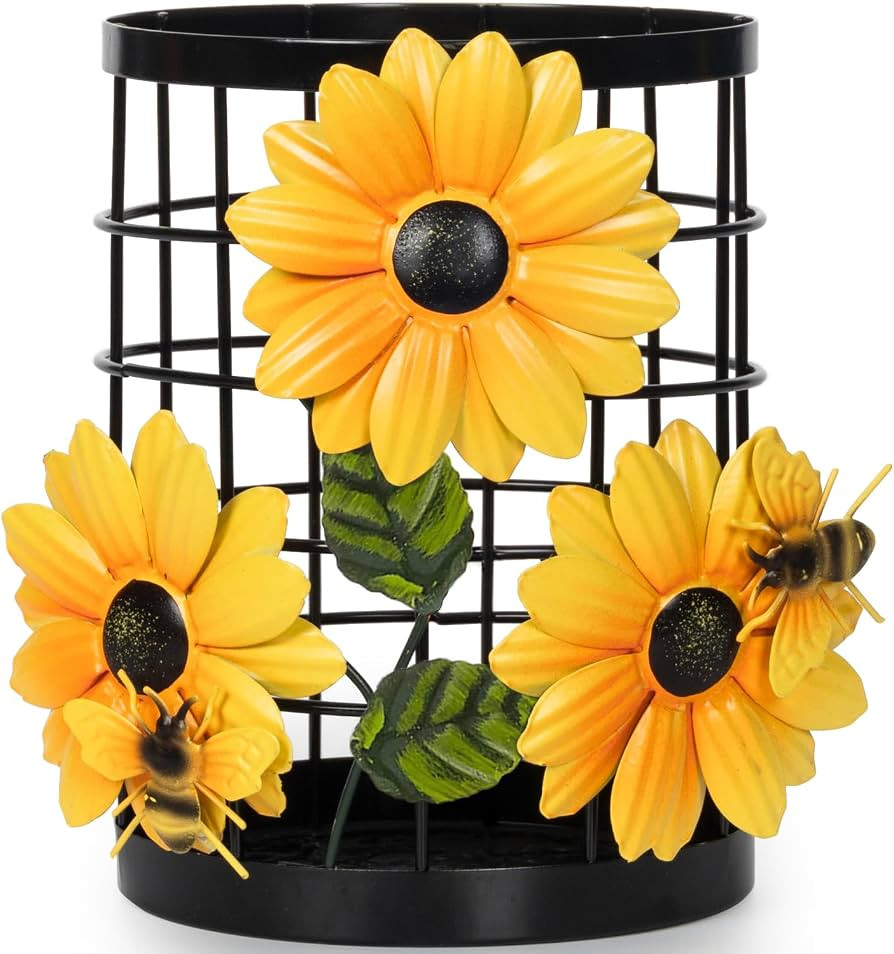 Sunflower Utensil Holder Sunflower Kitchen Decor and Accessories Yellow Kitchen Decor Utensil Cad... | Amazon (US)