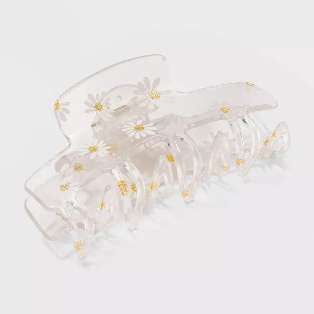 Clear Daisy Print Claw Hair Clip - Wild Fable™ | Target
