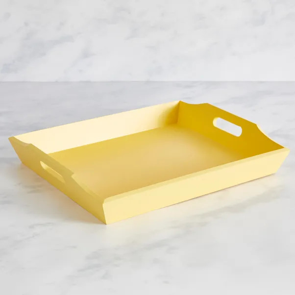 Painted Wooden Tray Lemon | Dunelm (migrated)