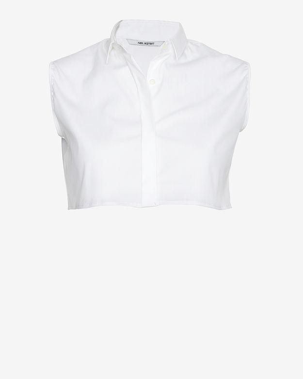 Neil Barrett White Short Sleeve Cropped Shirt | Intermix