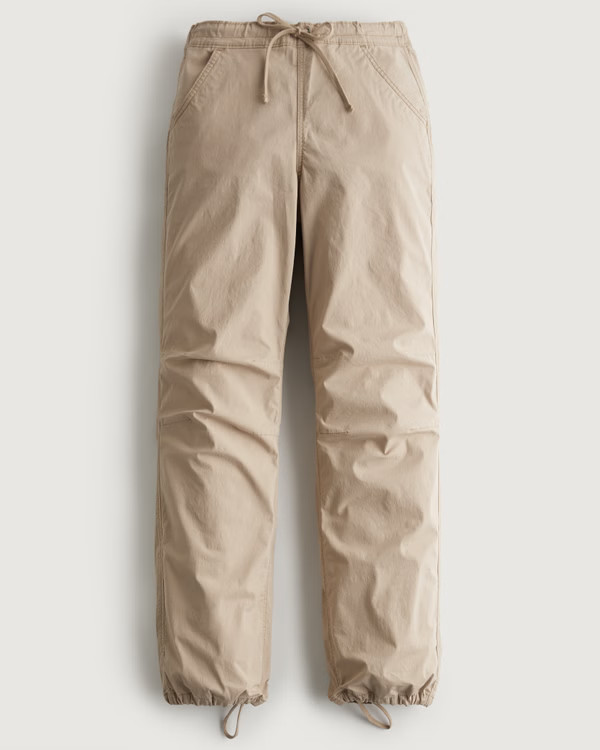 Adjustable Rise Baggy Parachute Pants | Hollister (US)