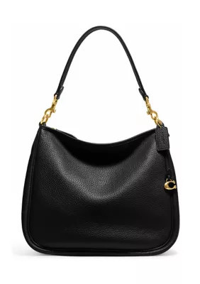 Coach Soft Pebble Leather Cary Shoulder Bag, Black | Belk
