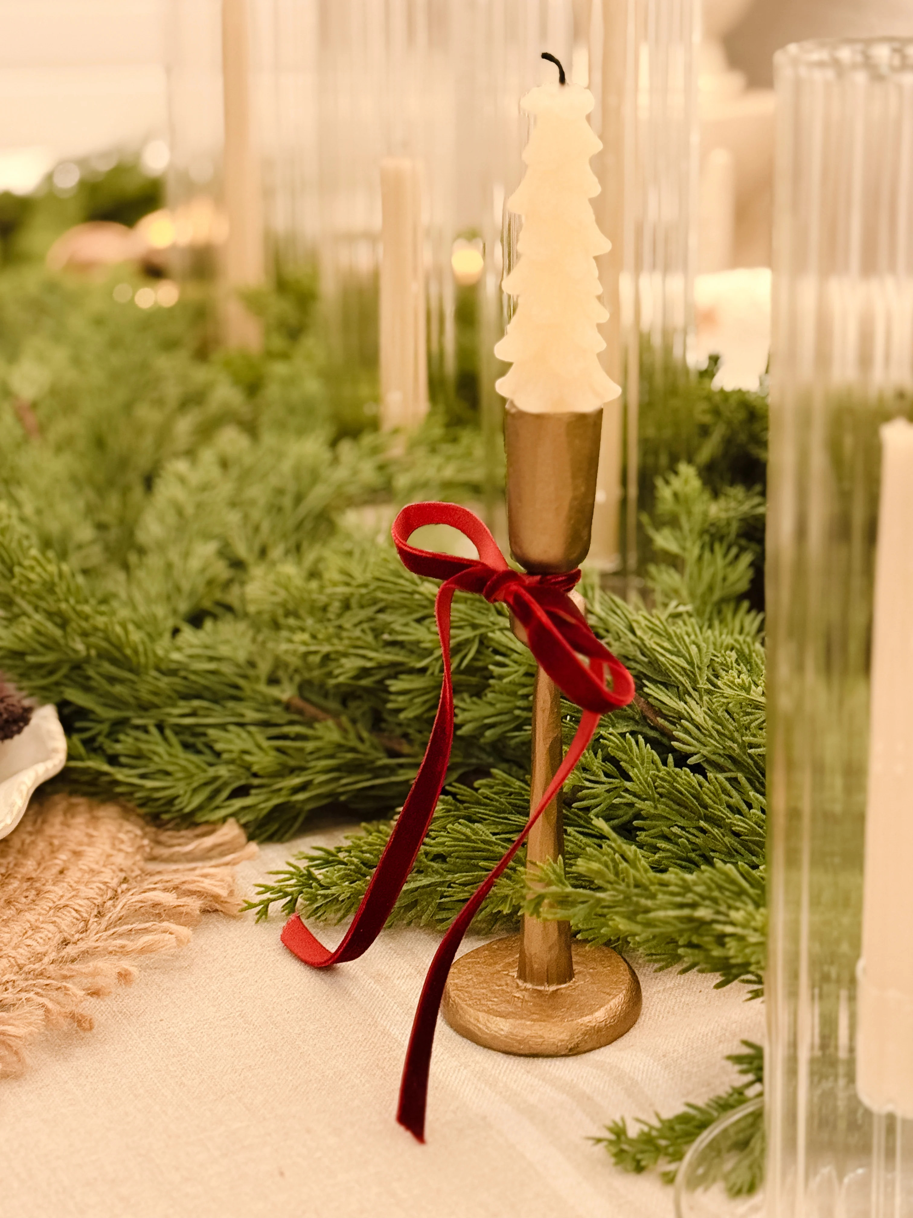 Tree Shaped Taper Candles, Set of 2 | Cottage and Key