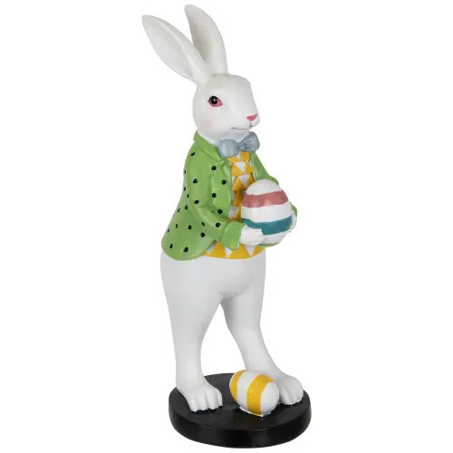 Northlight Rabbit Holding Easter Egg Outdoor Garden Statue - 11.5"" - White in Multi at Nordstrom | Nordstrom