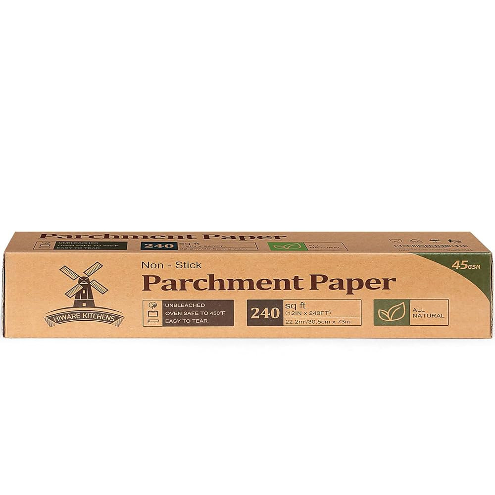 Unbleached Parchment Paper for Baking, 12 in x 240 ft, 240 Sq.ft, Baking Paper, Non-Stick Parchme... | Amazon (US)