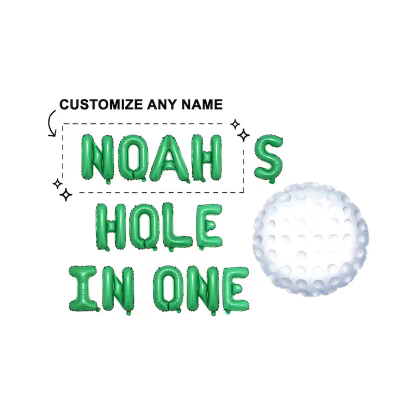 Hole in One Banner With Golf Ball Balloon Golf Themed 1st Birthday Party Decorations Sports Theme... | Etsy (US)