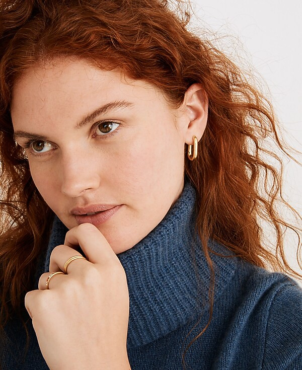 Carabiner Medium Hoop Earrings | Madewell