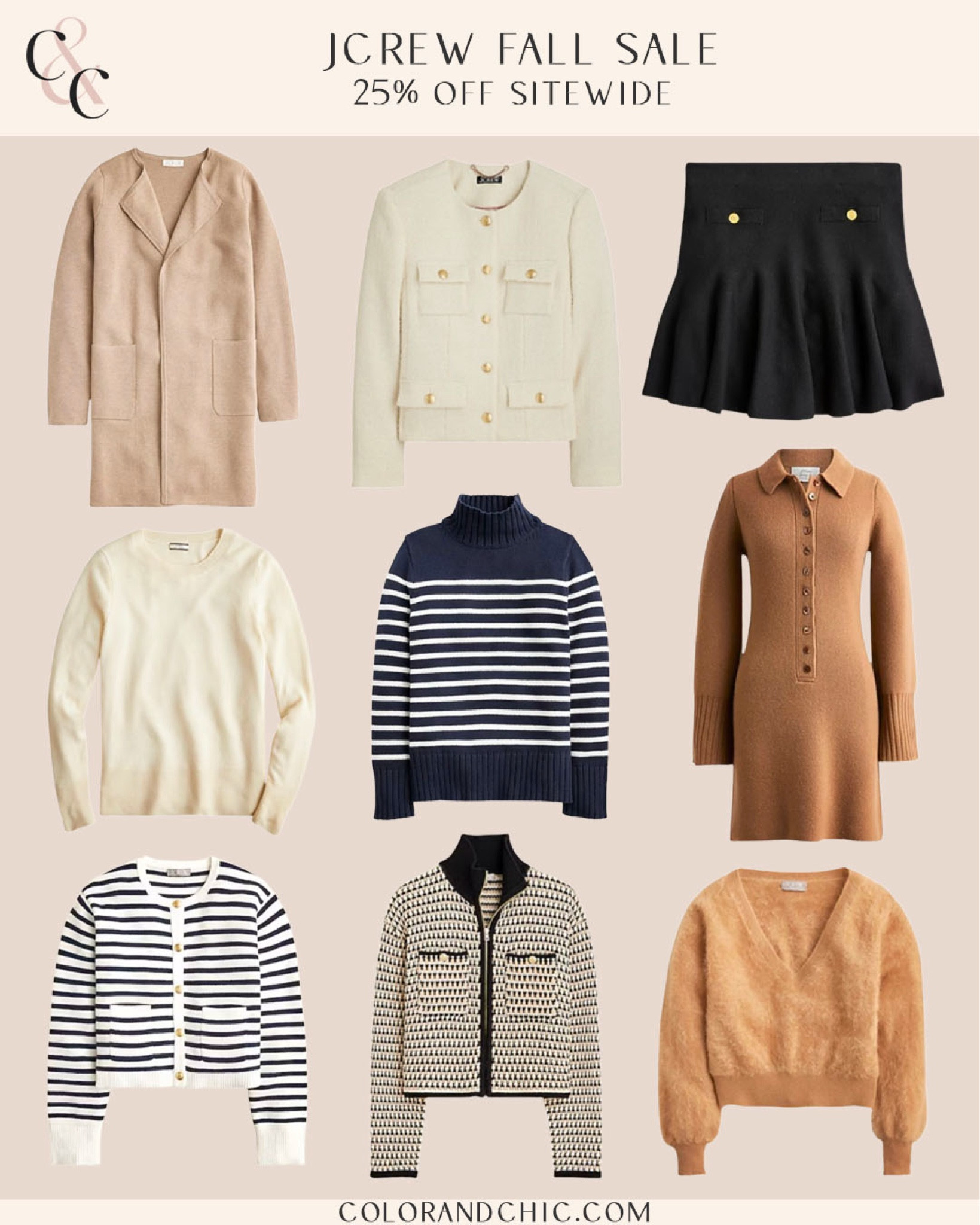 Jcrew Fall sale with items 25% off and more sitewide! Love their Juliette cardigan, chunky sweater, lady jacket and more 

#LTKFallSale #LTKSaleAlert #LTKStyleTip