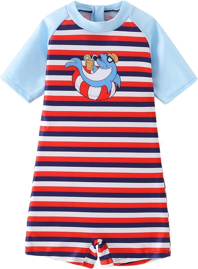 AIWUHE Boys one Piece Swimsuit Zipper Rash Guard Kids Long Sleeve Bathing Suits UPF 50+ Sun Prote... | Amazon (US)