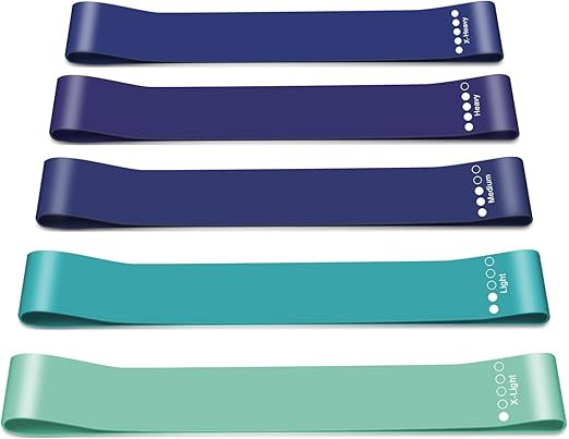 Shishae Resistance Band Workout Bands for Women and Men Elastic Bands with 5 Different Resistance... | Amazon (US)