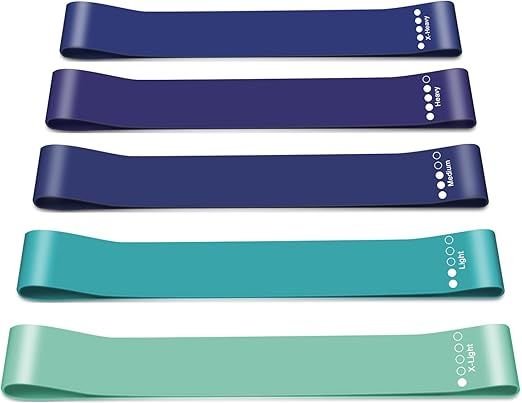 Shishae Resistance Band Workout Bands for Women and Men Elastic Bands with 5 Different Resistance... | Amazon (US)