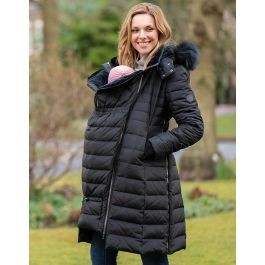 Black 3 in 1 Down Maternity Coat | Seraphine 