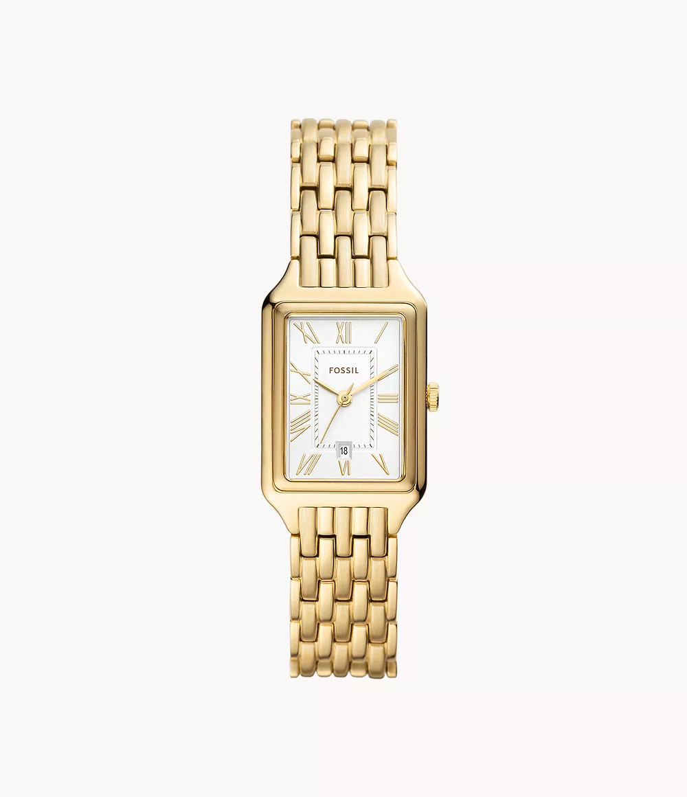 Raquel Three-Hand Date Gold-Tone Stainless Steel Watch | Fossil (US)